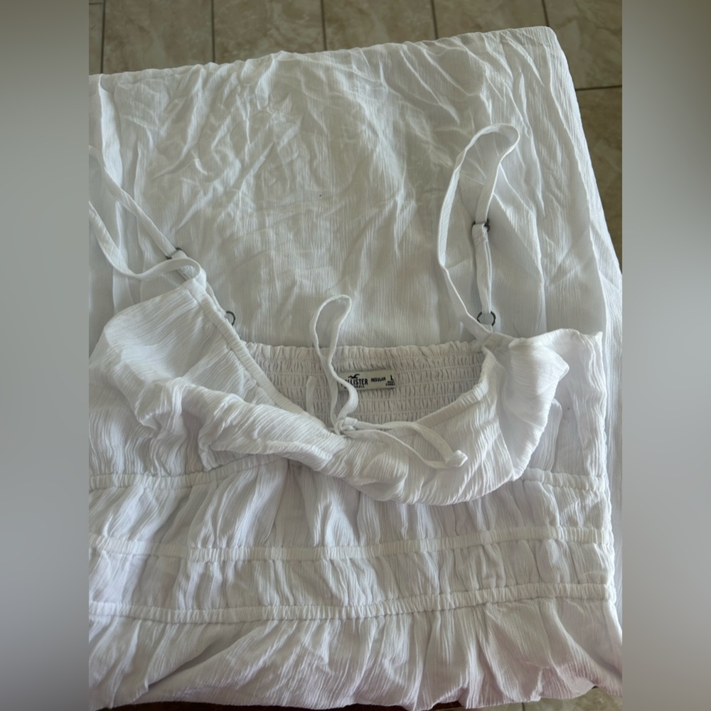 White hollister dress size L